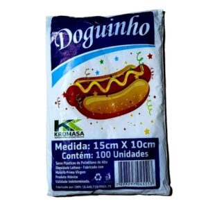 Saco Plástico para Sanduiche Cachorro Quente Doguinho -15cmx10cm