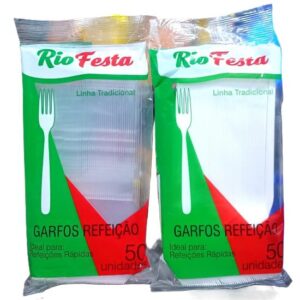 Garfo de Plástico Refeição Leve 50un