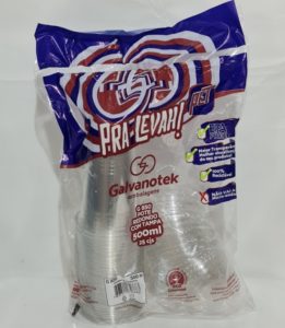 Pote Copo Galvanotek Com Tampa Bolha G850 Sem Furo 500ml Eficaz Distribuidora