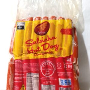 Salsicha Tipo Hot Dog Avivar Congelada Pacote 2,5kg