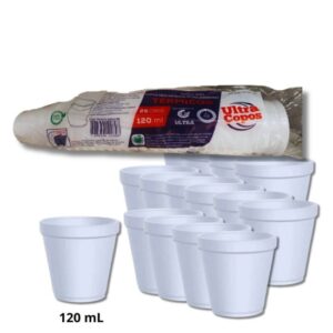 Copo Descartável Térmico  de Isopor Ultratherme - 120ml