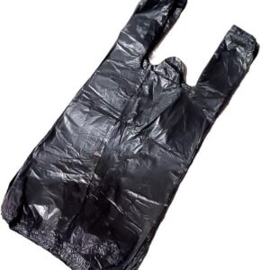 Sacola Plástica Comum Preta com Alça 38cmx48cm