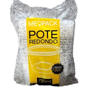 Pote Plástico Redondo Meopack Mello Kit - 750ml - 24un