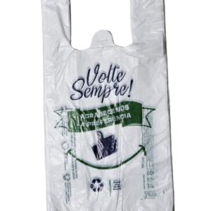 Sacola Plástica Reforçada Alta Gramatura Impressa com Alça 38cmx50cm Central Plast