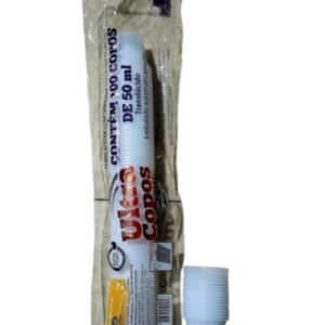 Copo Plástico Descartável Frisado/Estriado Ultratherme Transparente - 50ml
